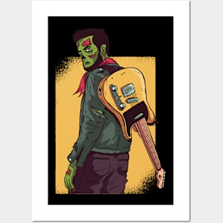 The Zombie Guitarist Posters and Art